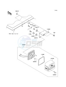 KAF 400 A [MULE 610 4X4] (A6F-AF) A8F drawing TAILLIGHT-- S- -