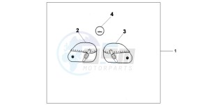 VT750CA drawing LEATHER SADDLE BAG SET