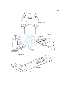 ZX 600 E [NINJA ZX-6] (E1-E3) [NINJA ZX-6] drawing DECALS-- EBONY- --- ZX600-E2- -