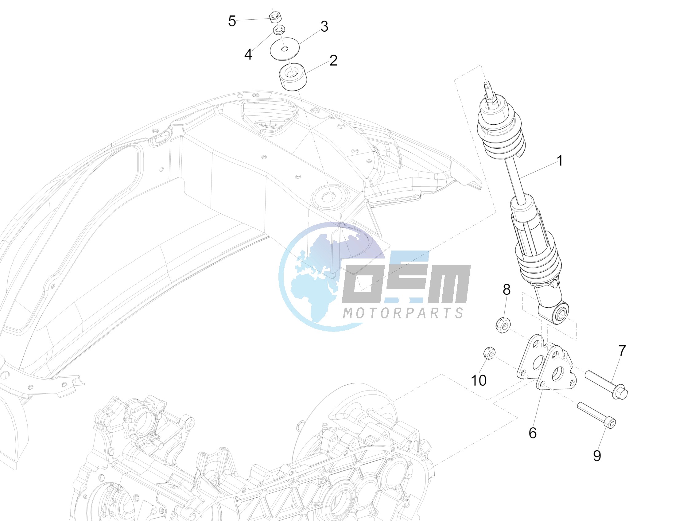 Rear suspension - Shock absorber/s