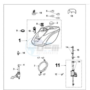 LUDIX 10 RORA SNAKE drawing TANK AND FUEL PUMP