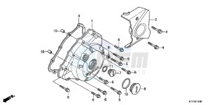 CBR125RTD CBR125RT UK - (E) drawing LEFT CRANKCASE COVER