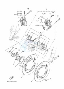 XSR900 MTM850 (BAE1) drawing FRONT BRAKE CALIPER