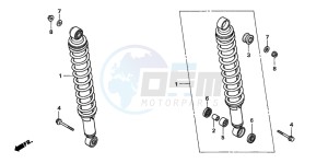 TRX500FE drawing REAR CUSHION