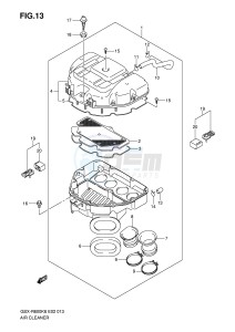 GSX-R600 (E2) drawing AIR CLEANER