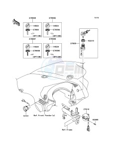 KVF650 4x4 KVF650D7F EU GB drawing Ignition Switch