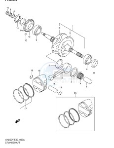 AN250 (E2) Burgman drawing CRANKSHAFT (MODEL K1 K2)