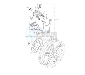 YZF R 125 drawing REAR BRAKE CALIPER