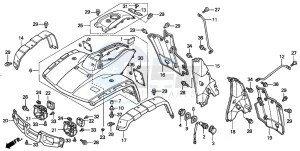 TRX350FM RANCHER 4X4 drawing FRONT FENDER