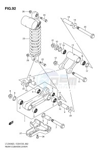 LT-Z400 (E28-E33) drawing REAR CUSHION LEVER (LT-Z400ZL1 E33)