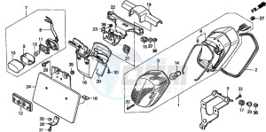 VT750C2 drawing TAILLIGHT (1)