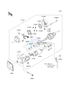 KAF 400 A [MULE 610 4X4] (A6F-AF) AAF drawing STARTER MOTOR