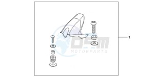 CBR1000RR9 France - (F / CMF TRI) drawing CARBON FIBER HUGGER