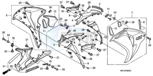 CBR1000RR9 Korea - (KO / HRC MME) drawing MIDDLE COWL