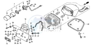 VT1100C2 drawing TAILLIGHT (VT1100C2-EXCEPT CM/2CM)