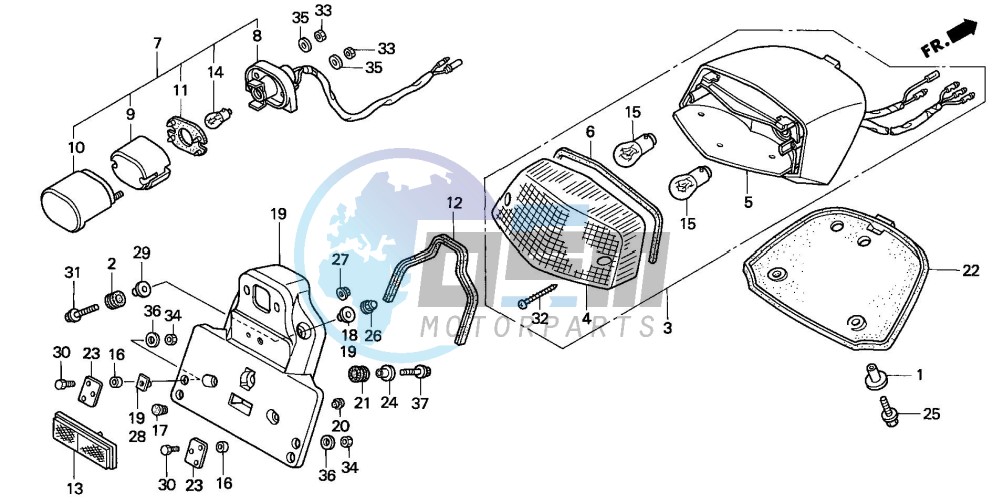 TAILLIGHT (VT1100C2-EXCEPT CM/2CM)