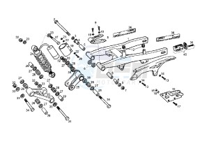 SENDA SM DRD EDITION BLACK - 50 cc drawing REAR ARM