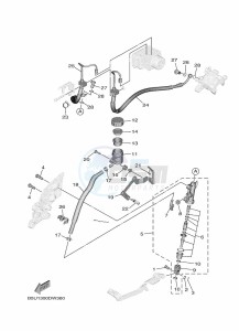 TRACER 9 MTT890 (B5U9) drawing REAR MASTER CYLINDER