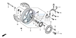 SH300AR drawing FRONT WHEEL