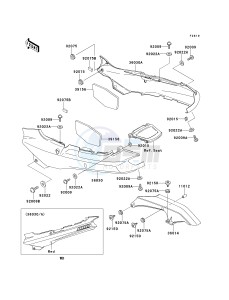 ZX 1100 E [GPZ 1100] (E1-E3) [GPZ 1100] drawing SIDE COVERS_CHAIN COVER-- ZX1100-E1- -