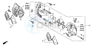 CB600F HORNET S drawing FRONT BRAKE CALIPER