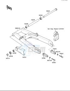 EX 250 F [NINJA 250R] (F2-F4) [NINJA 250R] drawing SWINGARM