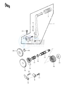 KX 80 C [KX80] (C1) [KX80] drawing KICKSTARTER MECHANISM -- 81 KX80-C1- -