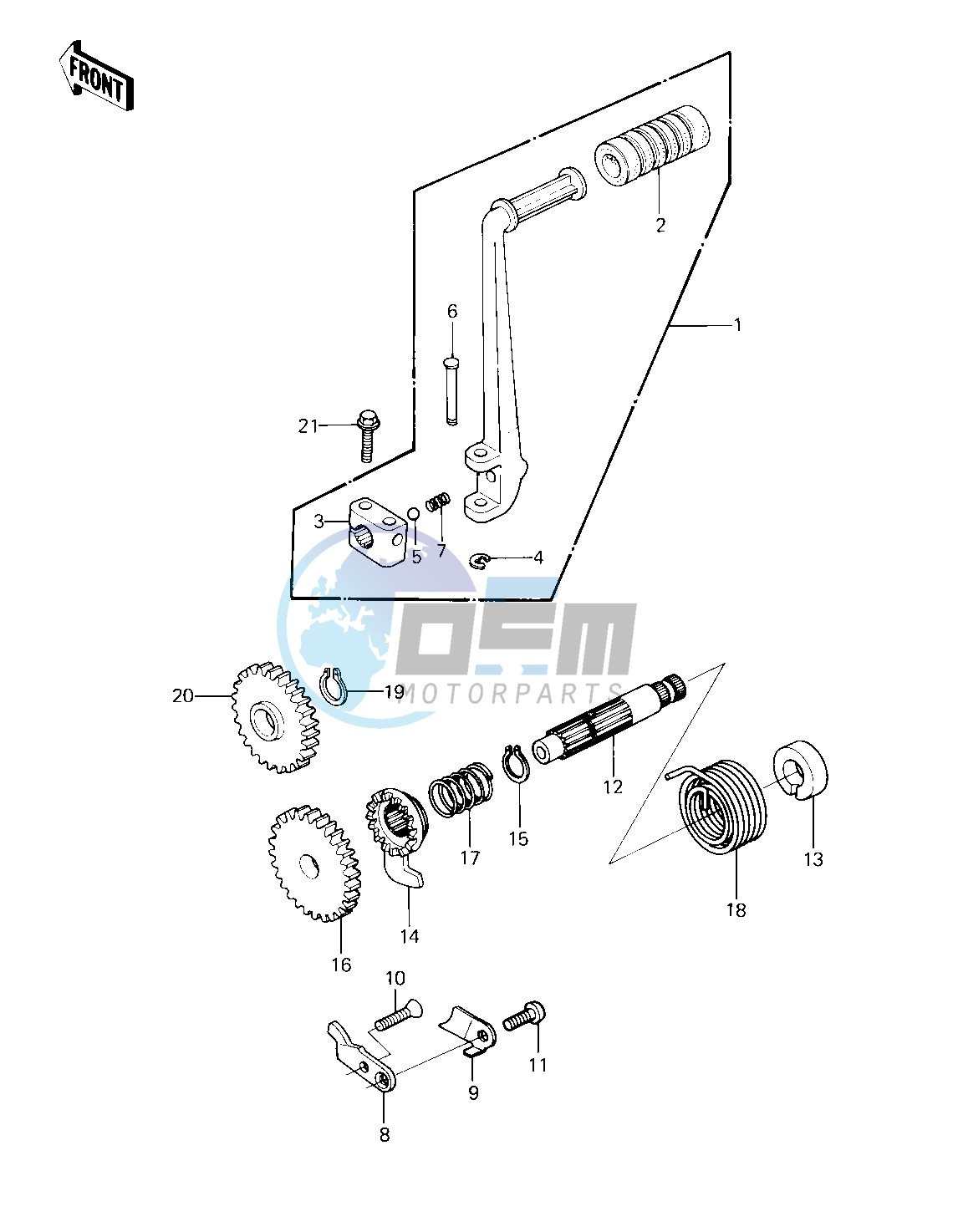 KICKSTARTER MECHANISM -- 81 KX80-C1- -