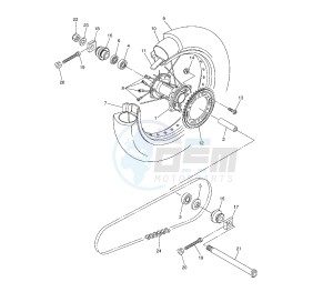 WR X 250 drawing REAR WHEEL