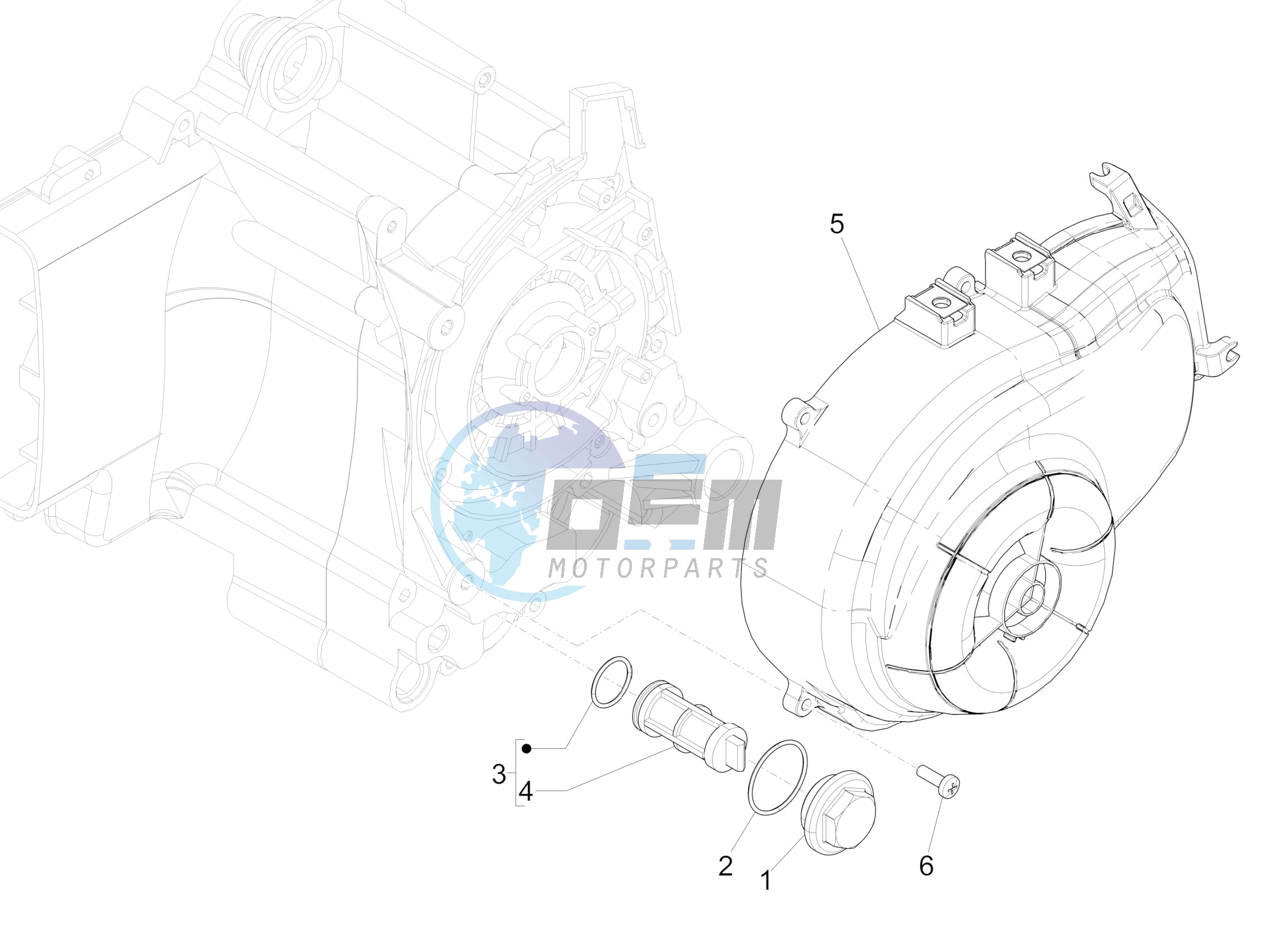 Flywheel magneto cover - Oil filter