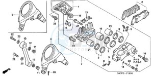 VFR800A9 France - (F / ABS CMF MME) drawing REAR BRAKE CALIPER