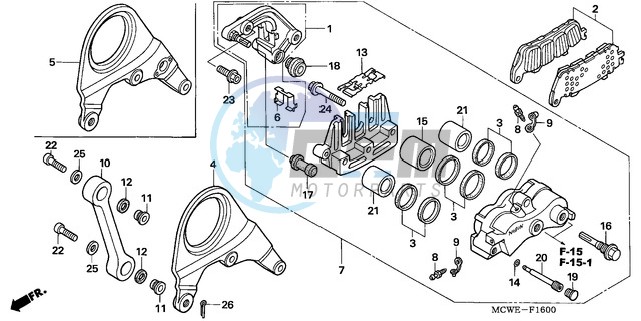 REAR BRAKE CALIPER