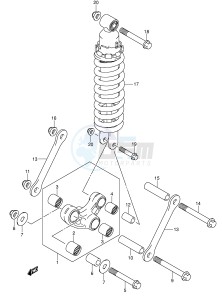 SV650S (E2) drawing REAR CUSHION LEVER