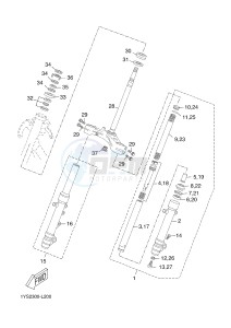 YP250R X-MAX 250 X-MAX 250 (1YS9 1YS9 1YS9) drawing STEERING