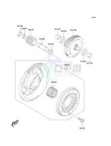 KSF 400 A [KFX400) (A1-A3) [KFX400) drawing STARTER CLUTCH