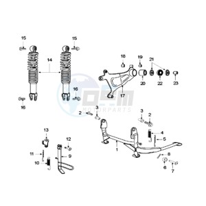 SUM 125 drawing REAR SHOCK AND STAND