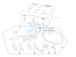 GTV 300HPE SEI GIORNI IE E4 ABS (NAFTA) drawing Complete wear and maintenance kit