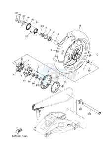 MTN1000 MT-10 (B67D) drawing REAR WHEEL