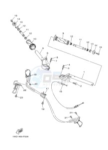 YZF-R3 YZF-R3A 321 R3 (B023 B024) drawing STEERING HANDLE & CABLE