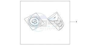 CBR600RAA Australia - (U / ABS) drawing TANKPAD / FUEL LID COVER