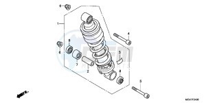 CBR600FAB CBR600F ABS E drawing REAR CUSHION