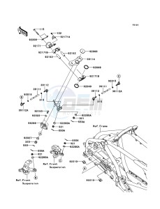 KFX450R KSF450BCS EU drawing Steering Shaft