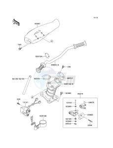 JH 750 C [750 ZXI] (C1-C3) [750 ZXI] drawing HANDLEBAR