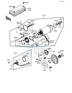 KZ 650 H [CSR] (H3) [CSR] drawing STARTER MOTOR_STARTER CLUTCH -- 83 H3- -