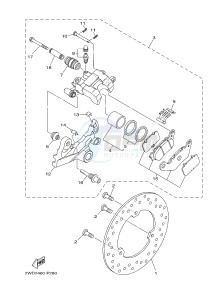 YZF-R3A 321 R3 (B02B B02C) drawing REAR BRAKE CALIPER