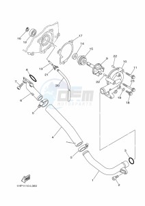 YFM700FWAD GRIZZLY 700 EPS (BDEJ) drawing WATER PUMP