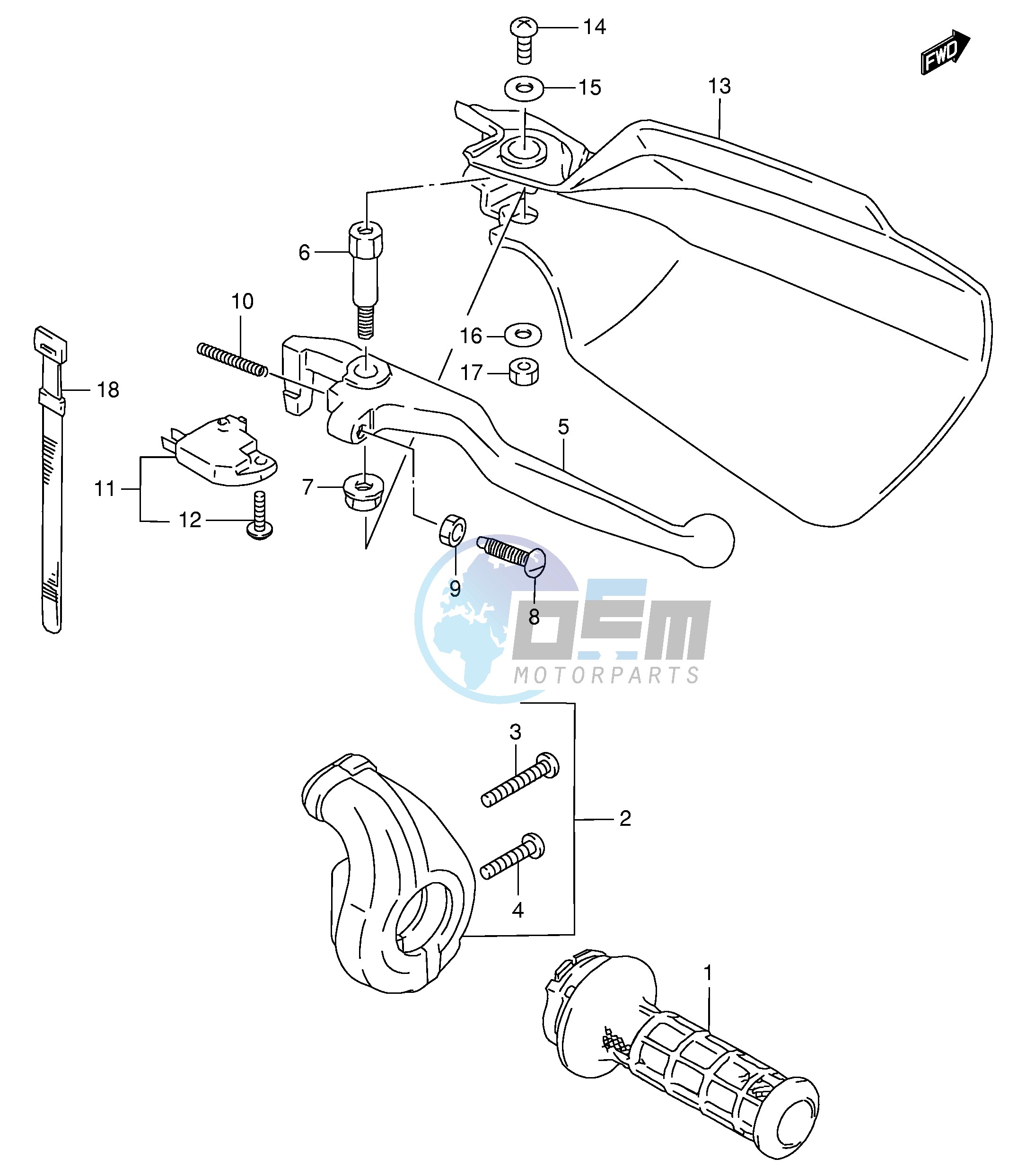 RIGHT HANDLE LEVER (E24)