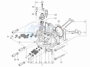 X10 350 4t 4v ie e3 drawing Cilinder head unit - Valve