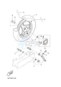 CW50LN BOOSTER (1WP3 1WP4) drawing REAR WHEEL