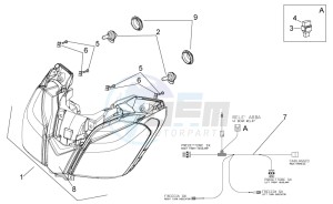 Tuono 1000 v4 R APRC ABS drawing Headlight